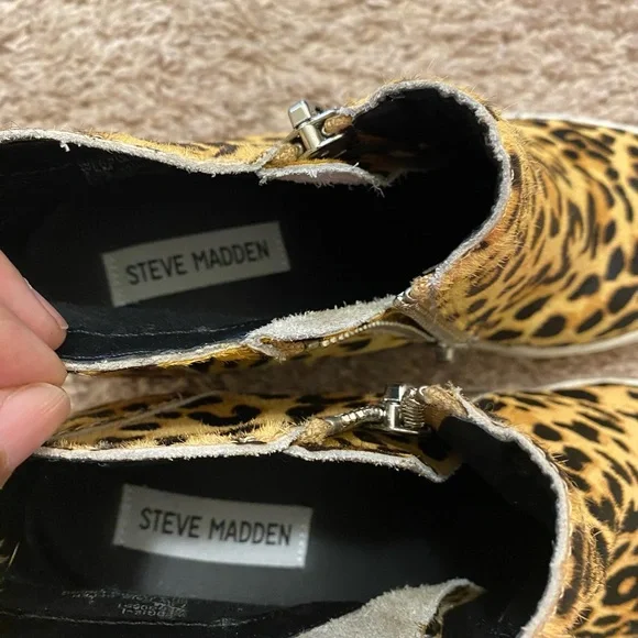 STEVE MADDEN Animal print Platforms. Zipper sides women size 7.5 💥Brand New💥 - Picture 8 of 9